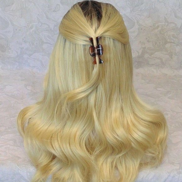 Long thick Wavy Blonde Ombre Heat Resistant Wig